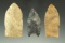 Set of three Paleo Lanceolates found in Ohio, largest is 2 1/4