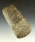 Very uniquely shaped bit area -Hopewell Celt made from colorful granite from Licking Co., Ohio.