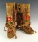 Pair of contemporary beaded moccasins/boots in excellent condition.