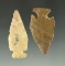 Pair of Jack's Reef Pentagonal points found in Ohio, largest is 1 3/4