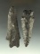Pair of Coshocton Flint Heavy-Duty points found in Ohio, largest is 3 1/16