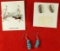 2 pairs of decorative Southwestern style contemporary earrings.