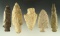 Set of five assorted arrowheads found in Ohio, largest is 3