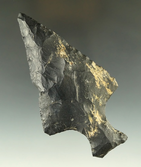 Large! 4 7/8" Coshocton Flint Ashtabula found in Stark Co., Ohio. Pictured in Who's Who #9.