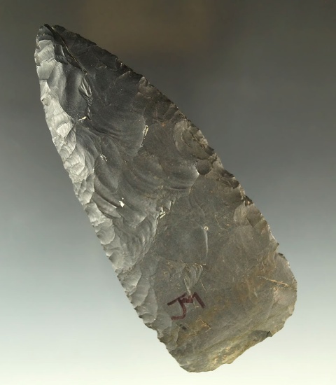 Large 5 1/4" Coshocton Flint Blade found in Ohio.
