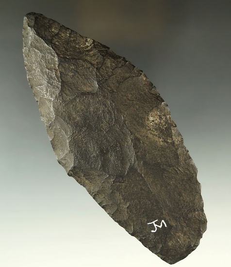 Big! 5 7/8" Black Zaleski Flint Blade found in southern Ohio.