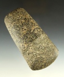 Very uniquely shaped bit area -Hopewell Celt made from colorful granite from Licking Co., Ohio.