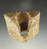 Excellent example! Rare style Steatite Prismoidal Bannerstone found in North Carolina.