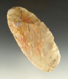 Highly colored Flint Ridge Flint Archaic Blade found in 1982 in the Columbus Ohio area.