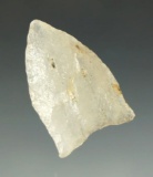 Beautiful translucent quartz Paleo Clovis found in North Carolina. Jackson and Davis COA's.