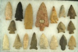 Group of 18 assorted Midwestern artifacts, largest is a 4 3/16