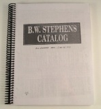 Spiral-bound copy of the catalog of the B. W. Stevens collection.