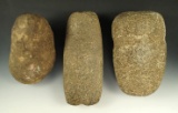 Set of 3 stone tools found in Ohio including a 6 1/4