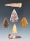 Set of six Colorado area arrowheads in nice condition, largest is 1 7/8