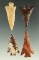 Set of four Columbia Plateau arrowheads found near the Columbia River, largest is 1 1/8