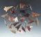 Group of 24 assorted Oregon and Washington Gempoints in arrowheads, largest is 1 1/8