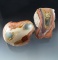 Beautiful pair of polished Jasper that are exceptionally colorful, largest is 3