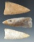 Set of three Western triangular points in very nice condition, largest is 2 3/8