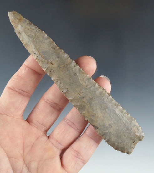 5" well patinated narrow Flint Knife found in Missouri.