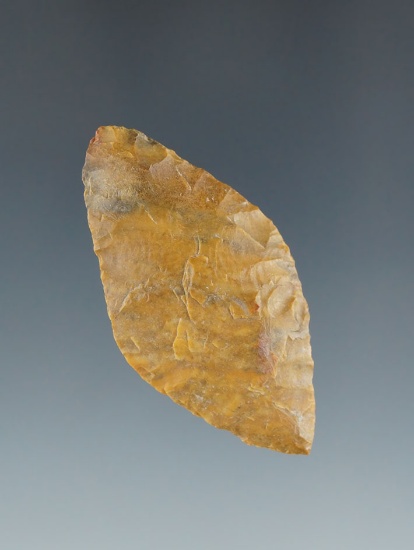 Attractive flaking on this colorful 1 7/8" Cascade leaf shape knife found in Kittitas County WA.