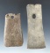 Pair of anciently salvaged slate artifacts found in Portage County Ohio, largest is 3 1/8