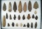 Collected in the 1850s! Excellent selection of approximately 25 assorted arrowheads and knives.