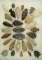 Excellent selection of approx 30 Ohio arrowheads - Ex. Dr. Stanley Copeland. Largest is 3 1/4