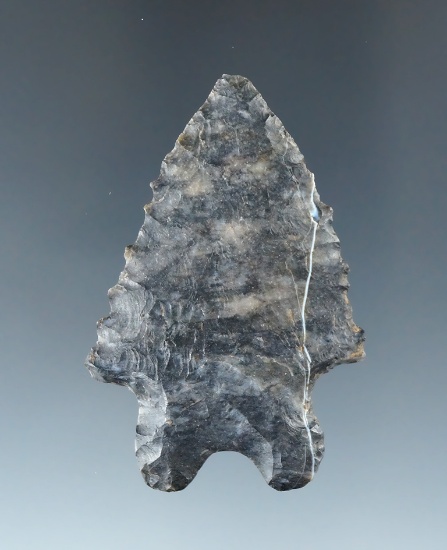 2 3/16" Coshocton Flint MacCorkle Bifurcate with a nice lightning line found in Ohio.