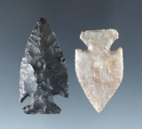 Pair of finely made Intrusive Mound points found in Richland County Ohio. Largest is 1 7/8
