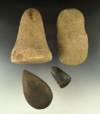 Set of 4 Midwestern Stone Artifacts including a 2