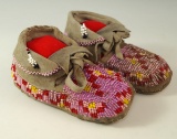 Pair of Child Baby Moccasins that are 4 3/4