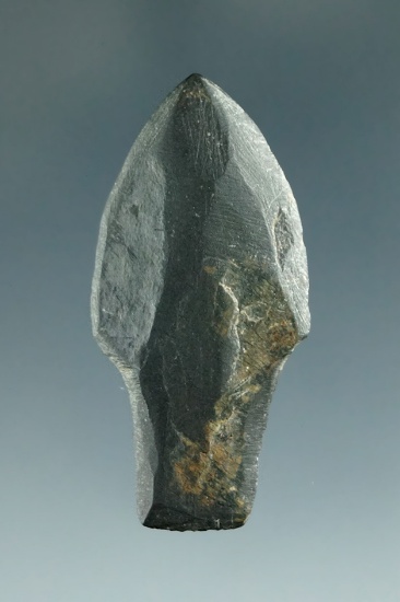 Rare! 1 5/8" ground slate projectile point found in north central Ohio. Perfect condition.