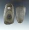 Pair of Ohio Slate Celts found in Preble and Miami Counties, largest is 3 1/4