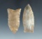 Pair of Ohio Paleo points found in Miami and Shelby Counties, largest is 2 1/8