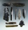 Set of Obsidian Blades, Cores and Points found in Mexico, largest is 3 1/2