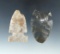 Pair of Sidenotch Arrowheads found in Montgomery Co., Ohio, both around 2 1/2