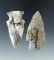 Pair of well made arrowheads found in Wyandot and Muskingum Co, Ohio, largest is 2 11/16