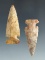 Pair of Woodland Sidenotched Arrow Points, largest is 2