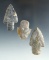 Set of 3 Adenas made from high quality Flint Ridge Flint, found in Ohio, largest is 2 7/16