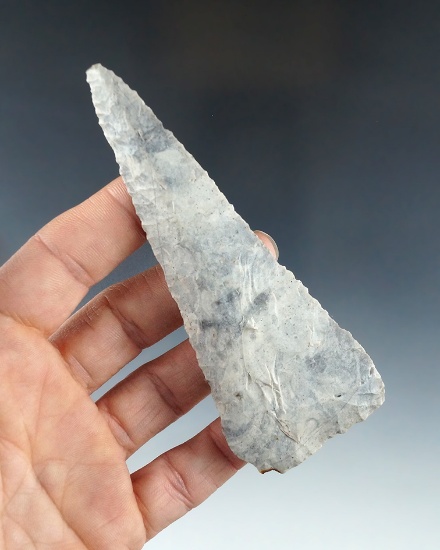 Beautifully patinated 4 3/16" Archaic Beveled Knife found in Montgomery Co., Ohio.