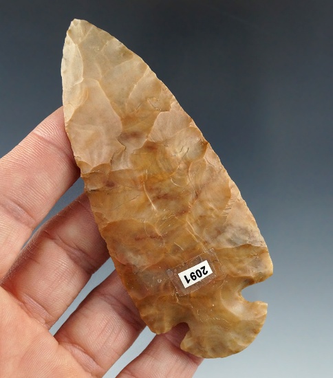 3 9/16" Dovetail made from attractive Flint Rdige Flint -Montgomery Co., Ohio. Ex. Helman.