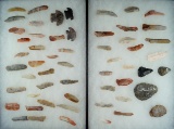 Group of Hopewell Bladelets, Hafted and Thumb Scrapers, found in Ohio.