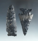 Pair of Coshocton Flint Points including a 2 3/4