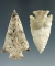 Pair of Cornernotch arrowheads found near Colorado/Kansas, largest is 2