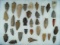 Set of 33 assorted arrowheads found in Trigg Co.,  Kentucky from the David Staples collection.