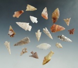 Set of 20 assorted Gempoints and arrowheads found on the Columbia and snake Rivers.