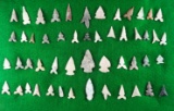 Ex. Kaye Don Bruce! Nice group of approximately 50 assorted arrowheads found in SW Texas.