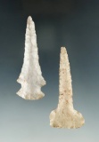 Pair of Flint Drills found in Indiana, largest is 2 5/8