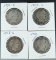 4 Barber Silver Half Dollars 1906-D, 1907-S, 1908-D and 1912 G