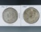 1921 and 1921-D Morgan Silver Dollars XF